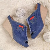 Lady Slope Sandals Women Platform Sandals New Summer Female Fish Mouth Platform High Heels Wedge