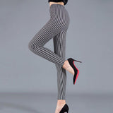 Female Fitness Leggings Women Print Plaid Leggings Lady Sexy Slim Pencil Pants Push Up Elastic Waist