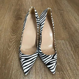 Matte Zebra Printed Women Pointed Toe Extremely High Heels Sexy Ladies Chic Pumps Wedding Party Shoes Big Size