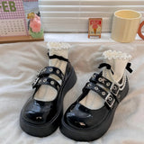 Lolita Shoes Punk Platform Shoes Gothic Pumps Y2K Spice Girls Mary Janes Japanese JK Uniforms High Heels Girls Women's