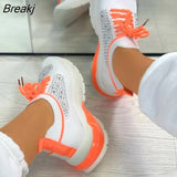 Women Breathable Mesh Sneaker 2020 Woman Lace Up Vulcanized Ladies Comfortable Women's Casual Flat Female Tennis Shoes Plus