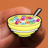 PVC Dessert Shoe Buckle Accessories Various ice creams Shoes Decoration Jibz for Croc Charms Bracelets Kids Gifts
