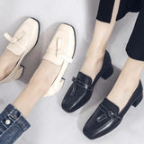 New Chic Women Pumps Butterfly-knot High Heel Shoes Slip-on Beige Microfiber Ladies Office Casual Shoes