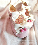 Spring And Autumn Lolita Thick Heel High Heel Doll Shoes Strawberry Bell Sweet Shoes,cosplay Professional