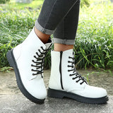 Design Ladies Motorcycle Boots Platform Chunky Heels Zipper Boots Women 2021 Street Casual Party Shoes