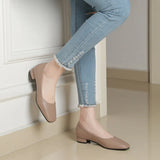 Breakj Single Shoes Women's Low-Heeled Comfortable Elegant Commuting Single Shoes Small Square Root High Heel Korean Version Of Simple Women's Shoes Size