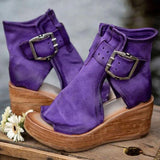 Women Sandals Casual Wedge Heels Sandals With Platform Chaussure Femme Retro Summer Shoes For Women High Heels Sandalias