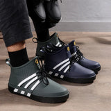 on Rainboots Men's Rubber Shoes Fishing Boots Short Rain Shoes Men Garden Boot Waterproof Lovers Shoes 2021 New Rain