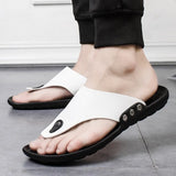 Slippers Summer Flip-Flops for Men Beach Slippers Brown Sandals Comfortable Shoes Non-Slip Bathroom Shoes Men