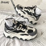 Platform Summer Running Shoes 2023 New Breathable Mesh Streetwear Woman Casual Sports Students Outside Sneakers