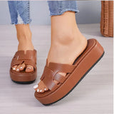 Breakj Thick-Bottomed Cool Slippers Women's New Summer 2025 Fashion Fish Mouth Comfortable Beach