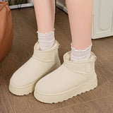Breakj Boots Women Thicken 2025 Winter New Thick Bottom Anti-Slip Warm Cotton Boots Skins One Short