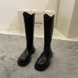 Women With Long Boots 2024 New Boots Autumn And Winter Knight Boots Fat Mm Thick Legs Thick Soles But Knee-Length Women's