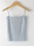 basic women tank top Summer white knit tank top Women sexy knitted camisole sleeveless strip