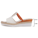 Breakj Summer New National Style With Sandals Platform Heel Buckle Large Size
