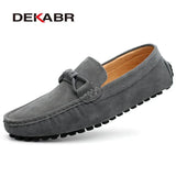 New 2022 Men Cow Suede Loafers Spring Autumn Genuine Leather Driving Moccasins Slip on Men Casual Shoes Big Size
