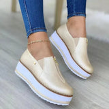 Shoes 2024 Spring And Autumn New Style Low-Top Thick Soles Heightened Casual Women's Shoes Muffins One Foot On Lazy
