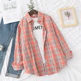 Design Women Blouses Shirts 2021 New Womens Tops And Blouses Long Sleeve Casual Plaid Shirt Young Style Lady Blouse