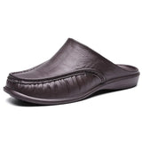 Summer Men's Half Sole Slippers Classic Closed Toe Sandals Slipper Mule Clogs Men Flip Flops 40-47 Plus Size Garden