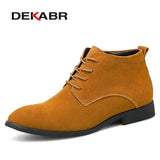 Handmade Men Boots Cow Suede Men Casual Fahsion Ankle Boots Brand Outdoor Comfortable Men Chelsea Boots For Men