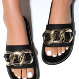High Quality Gladiator Flats Women Sandals Shoes Bohemia Metal Decorate Beach Shoes Rubber Sole Fow Summer Women Platform