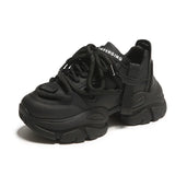 Breakj 2023 New Simple Net Red Soft Bottom Dad Shoes Thick Bottom Small Tall Muffin Casual Shoes High
