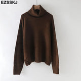 Winter casual cashmere oversize thick Sweater pullovers Women 2021 loose Turtleneck women's sweaters