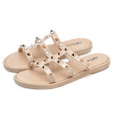Fashion Women Slides Summer Rivet Slippers Women Shoes Flip Flops Slide Sandals Upstream Lady Shoes Slides Zapatillas