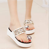shoes Platform Gladiator Sandals Women Summer wedges slipper crystal Sandal Flat Platform summer women Slipper