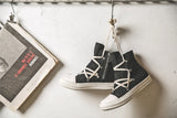 44 Chaussure Femme Women Sneakers Zipper Canvas leather Casual Shoes Mens 2022 Fashion Women Black Sneakers Ladies