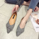 New Fashion Summer Women's Shoes Fabric Bow Pointed Toe Flat Comfortable Shoes Dress Shoes Woman Designer Shoes