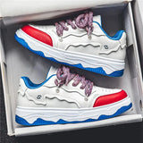 Men Skateboarding Shoes Canvas Thick Bottom Platform Shoes Comfortable Breathable Vulcanized Shoes Casual Sneakers Student