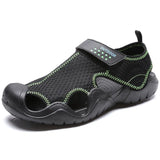 Summer Men's Sandals Breathable Mesh Beach Shoes Outdoor Casual Shoes Sneakers Non-Slip Soft Bottom Hole Sandals