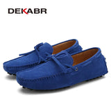 Casual Men Genuine Leather Shoes Summer Breathable Green Men's Loafers Leather Shoes Sapato Masculino Zapatos