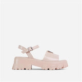 Summer Platform Sandals Women Comfort Buckle Strap Shoes for Women Fashion Metal Decoration Peep Toe Sandals Large