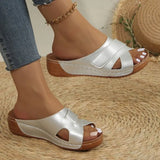 Breakj Drag Slope With Slippers 2024 Summer New Large Size Casual Slippers Female Thick Bottom Light Cool Drag To