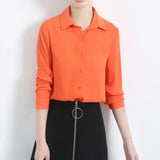 Chiffon Shirts Womens Tops And Blouse 2021 New Casual Multi Color Womenswear Plus Size Long Sleeve Blouses Clothing