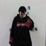 Cartoon Hip Hop Hoodies Women Japanese Funny Punk Oversize Hooded Sweatshirts Autumn Long Sleeve Female Hoodie