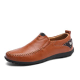 Italian Men Casual Shoes Summer Genuine Leather Men Loafers Moccasins Slip On Men's Flats Breathable Male Driving