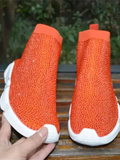 Ladies Sequin Shoes Slip-On Flat Casual Shoes Thick Bottom Sports Women's Shoes Outdoor Running Ladies Vulcanized