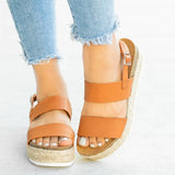 Women Sandals 2019 Platform Sandals Wedges Shoes Ladies Peep Toe Gladiator Sandalias Mujer Summer Shoes Linen Wedge Heel