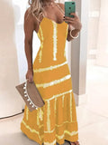 Ladies Sexy Off-the-shoulder Slim Waist Beach Dress Fashion Striped Print Pullover Dress 2022 Casual Swinging Long Long