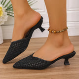 Breakj 2025 Summer Half Drag Women's Shoes 43 Large Breathable High Heel Slippers Sexy
