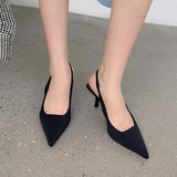 Breakj Summer Wise Large Size New Pointed Back Empty Head Sandals Fine High Heel Women's