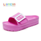 Summer Slippers Platform Shoes EVA Home House Slippers 2021 Pink White Black Casual Beach Sandals Slides Female flip