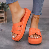Breakj Thick Bottom Slippers 2025 Summer New Round Head Pine Pastry Bottom Casual Cold Slippers