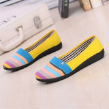 Round Toe Flat women shoes 2019 spring autumn shoes women Gingham Mixed Colors Shallow Slip-On ladies shoes