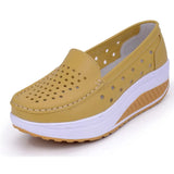 Shoes Loafers For Women 2021 Wedges Sneakers Floral Single Woman White Shoes Platform Breathable Female Vulcanized