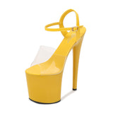 Breakj 17Cm20cm Special High Heels Capillary With Sexy Waterproof Platform Hate Day Superb High Slippers Female