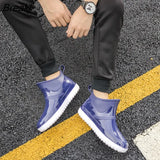Rain Boots Men Waterproof Shoes Plush Warm Fishing Shoes Non-slip Slip-on Winter Boots Men Zapatos De Mujer Rain